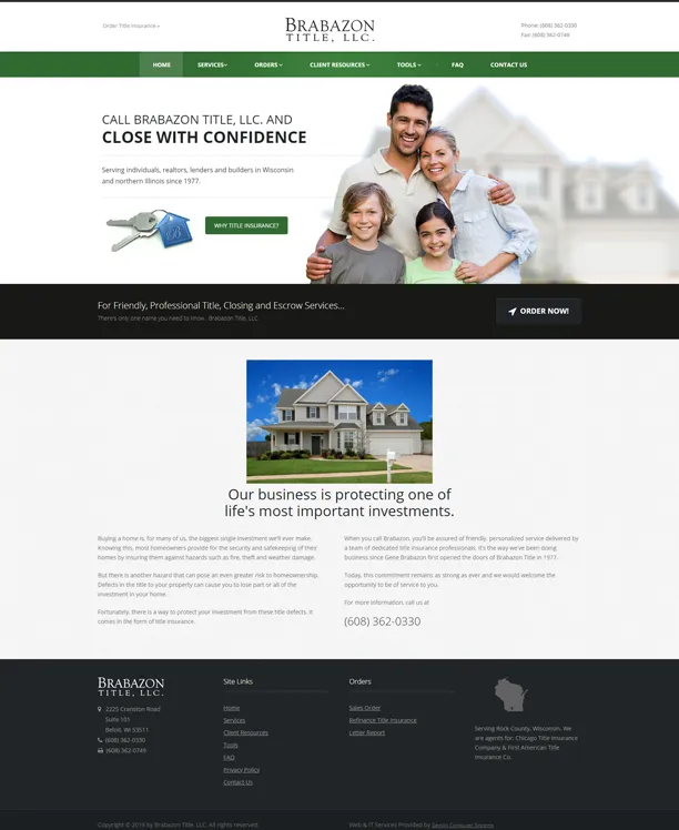 Brabazon Title Financial Services Website Design